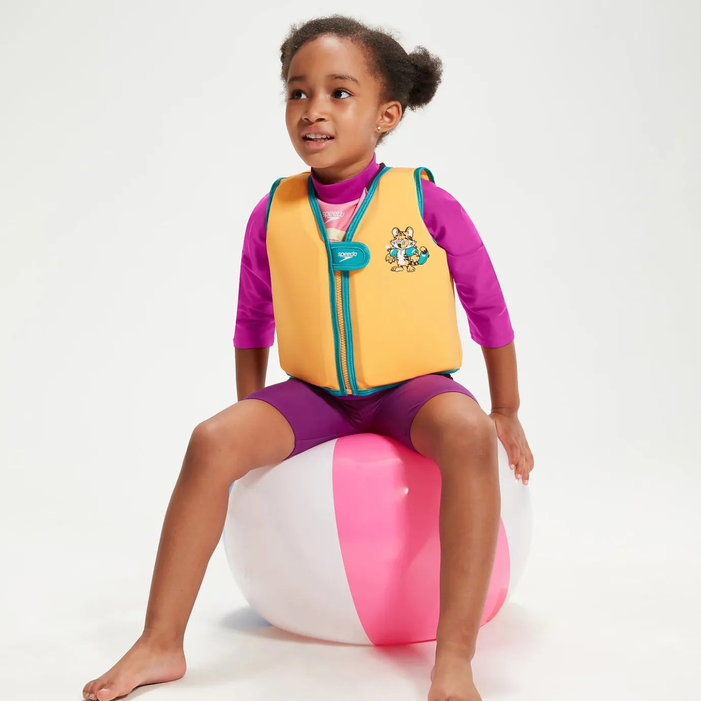 Infant Learn to Swim Aanadi Bengali Tiger Cub Float Vest Orange*Speedo Best