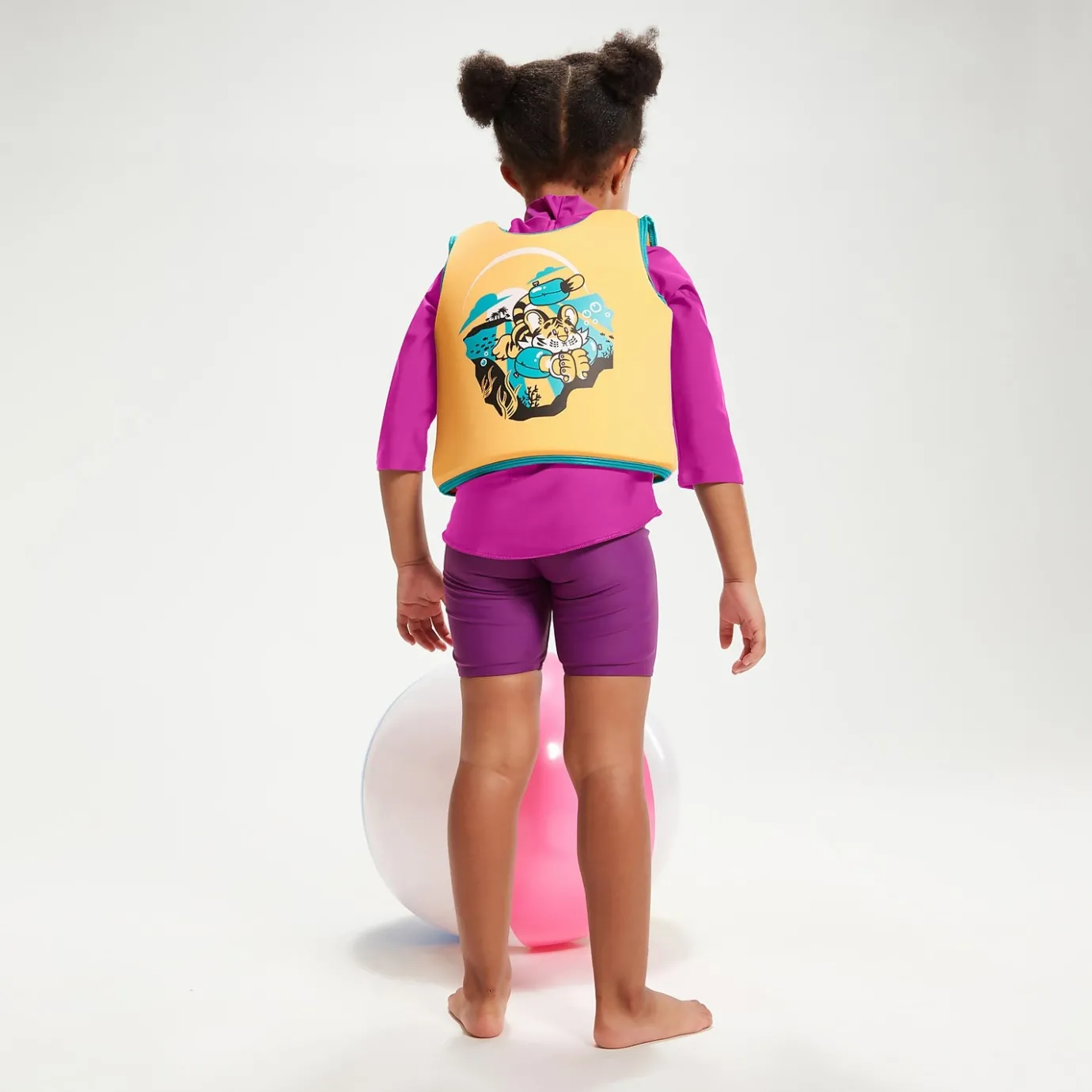 Infant Learn to Swim Aanadi Bengali Tiger Cub Float Vest Orange*Speedo Best