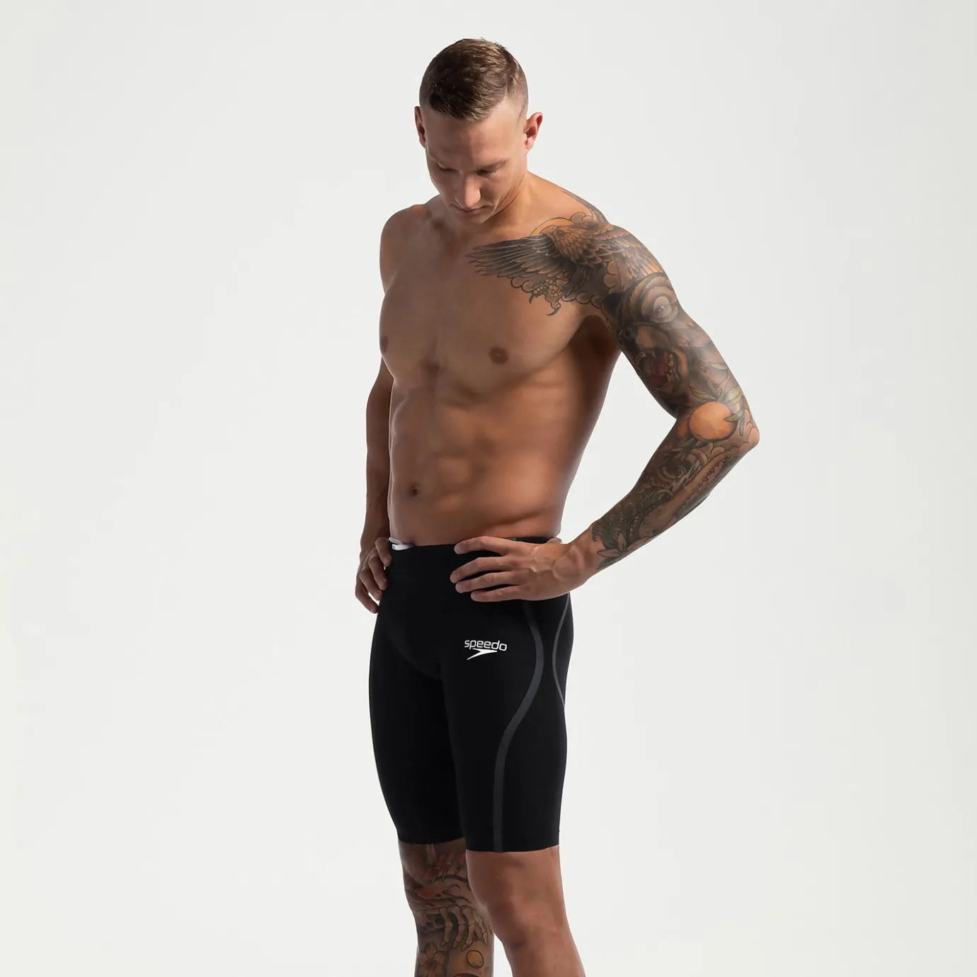 Men's Fastskin LZR Pure Intent 2.0 Backstroke Edition High Waist Jammer Black/Iridescent*Speedo Cheap