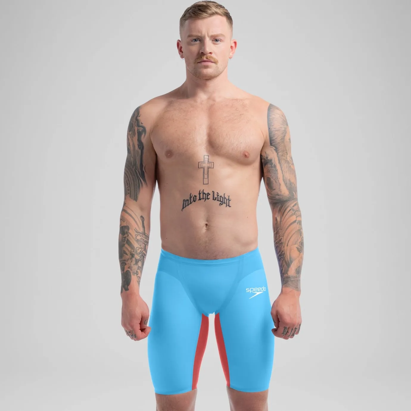 Men's Fastskin LZR Pure Valor 2.0 High Waist Jammer Blue/Red*Speedo Store