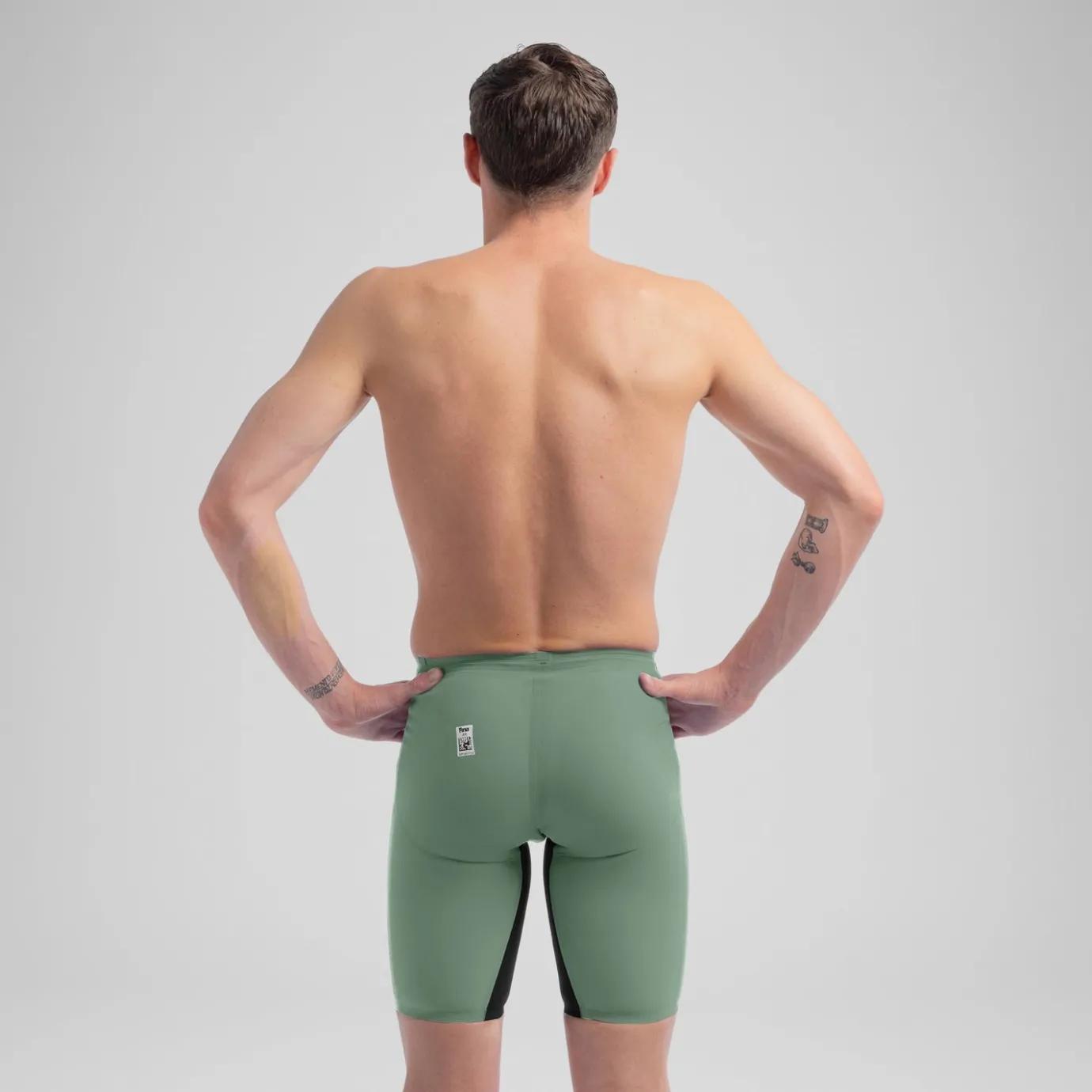 Men's Fastskin LZR Pure Valor 2.0 High Waist Jammer Green/Black*Speedo Flash Sale