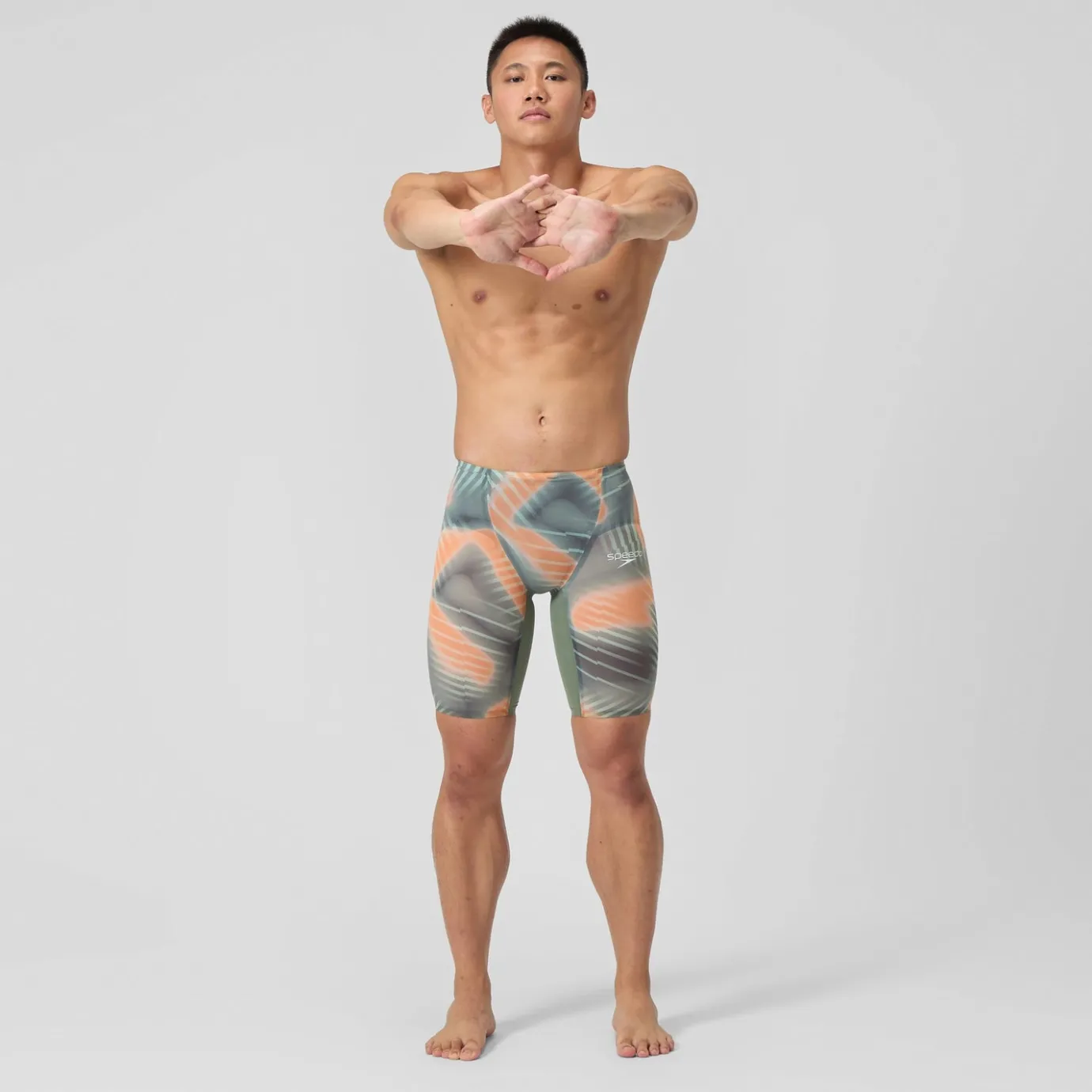 Men's Fastskin LZR Pure Valor 2.0 High Waist Jammer Green/Orange*Speedo Hot