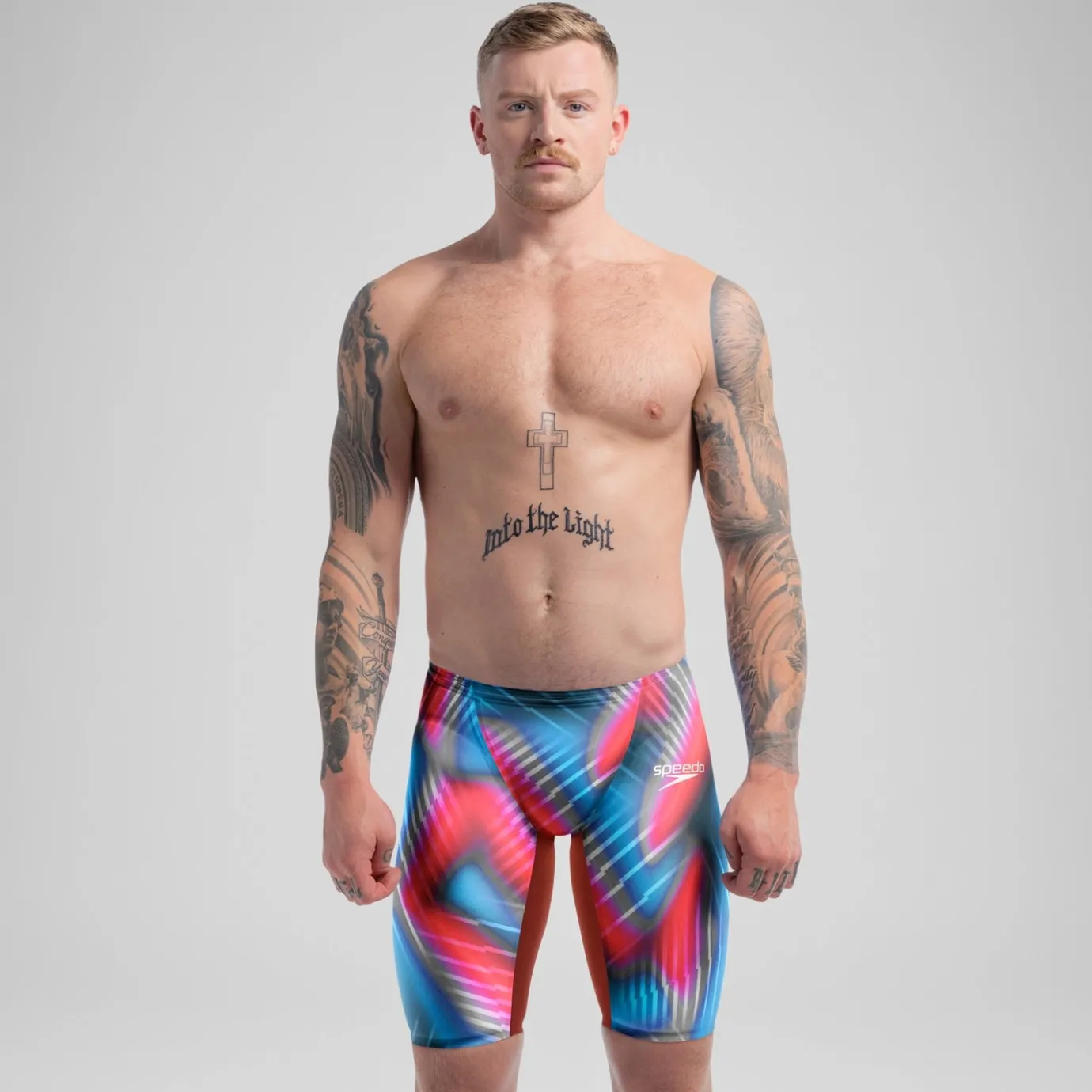 Men's Fastskin LZR Pure Valor 2.0 High Waist Jammer Red/Blue*Speedo Best