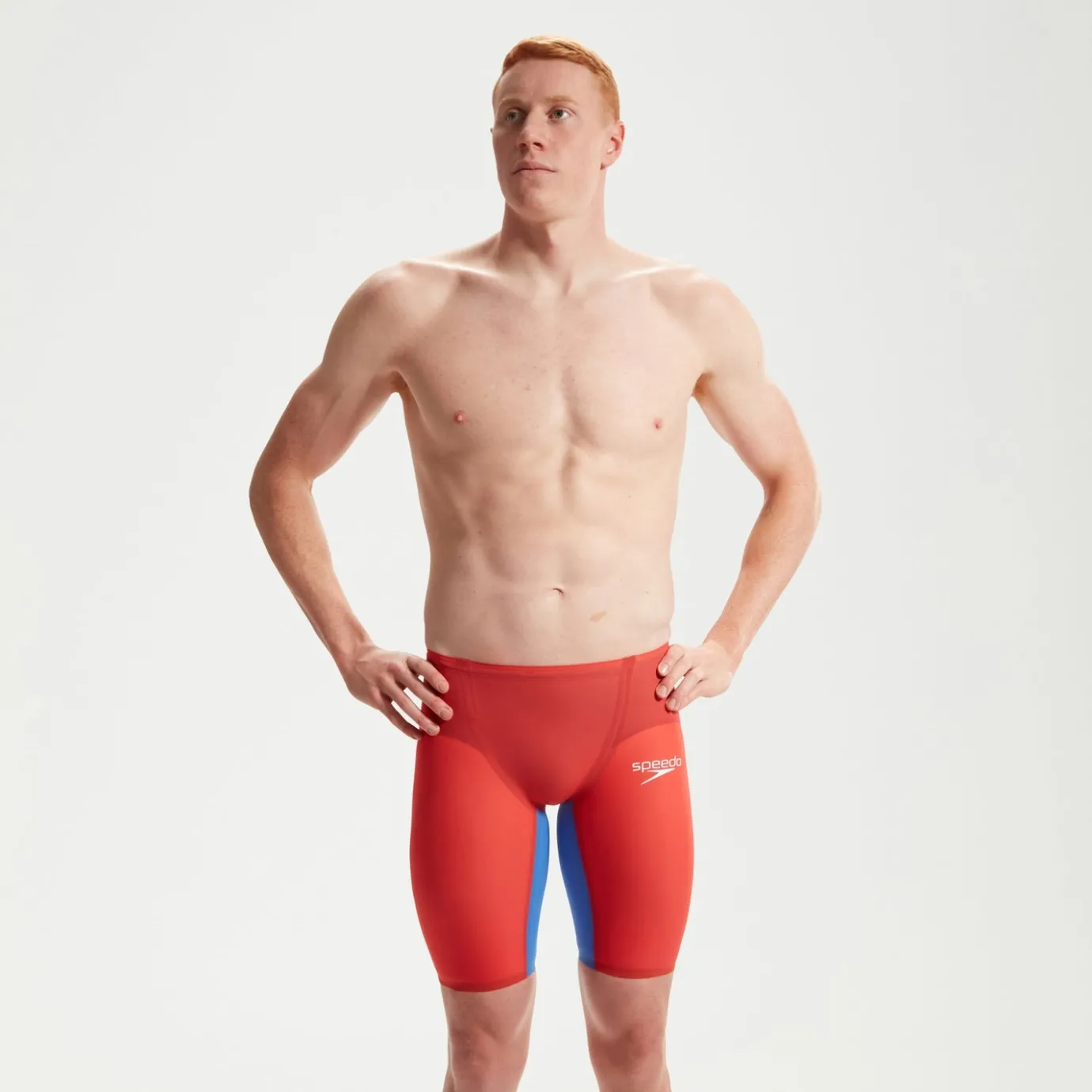 Men's Fastskin LZR Pure Valor 2.0 High Waisted Jammer Red/Blue*Speedo Cheap
