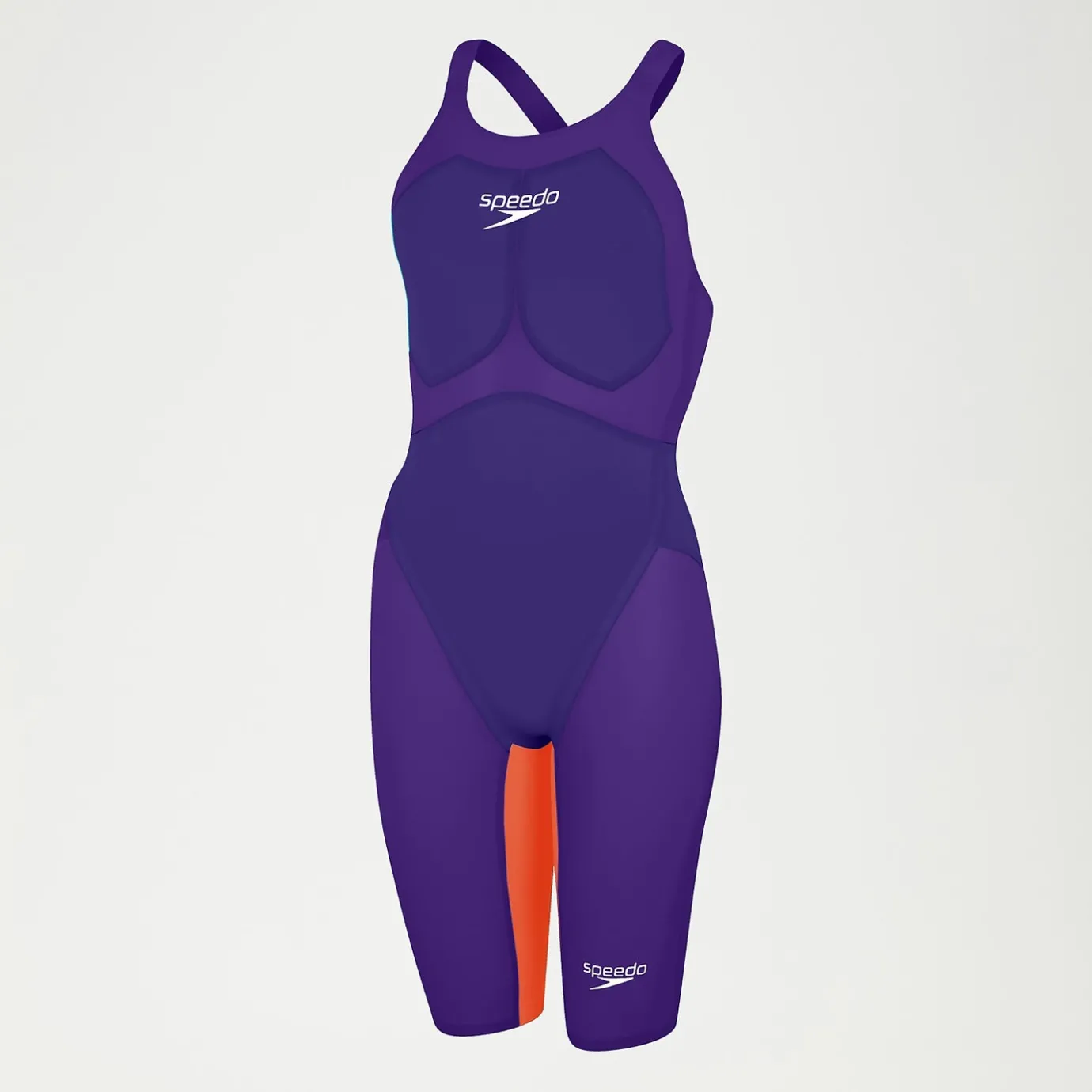 Womens Fastskin LZR Pure Valor Openback Kneeskin Violet/Orange*Speedo Fashion